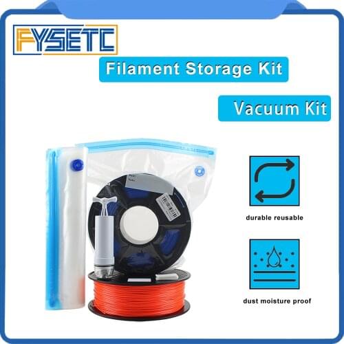 FYSETC Filament Storage Kit Humidity Resistant Vacuum Set 3D Printer Filament Vacuum Sealing Bags that Keep Filament Dry