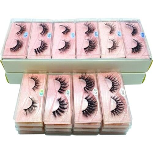 Natural Mink Eyelashes 10/20/50/100pcs Wholesale Eyelashes Makeup Fake Lashes Fluffy Dramatic Eyelash Extensions 3d Mink Lashes