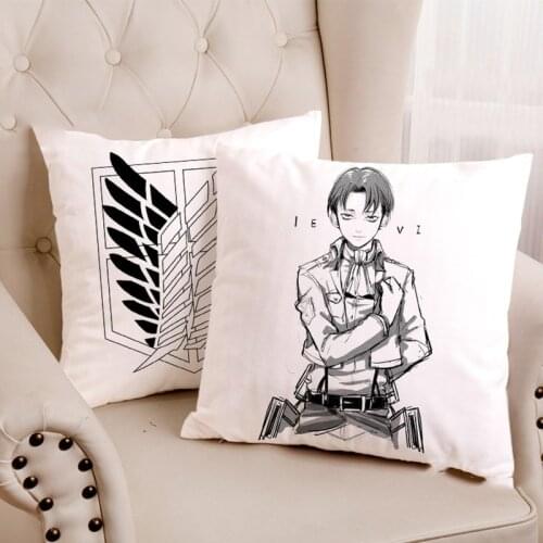 Newest Levi Ackerman Plush Pillow Anime Attack On Titan Heichov Rivaille Soft Cotton Cushion Collectible Dolls Gift For Children