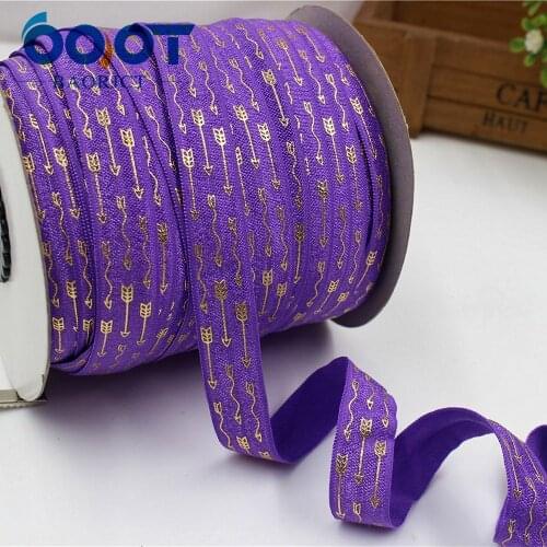 OOOT BAORJCT,1762841, 5/8'' 16MM Bronzing elasticity Ribbon , 10 yards DIY handmade hair accessories Material , free shipping