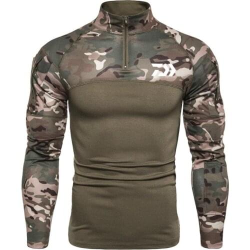 Autumn Outdoor Camouflage Fishing Shirt Military Tactical Hiking Jackets Man Quick Dry Breathable Plus Size Fishing Jerseys