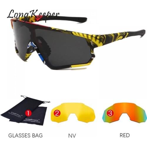 Polarized Mtb Sunglasses Men Oversized Sport Sunglasses Mens Glasses Outdoor Sports Goggles Fishing Eyeglasses Driving Glasses