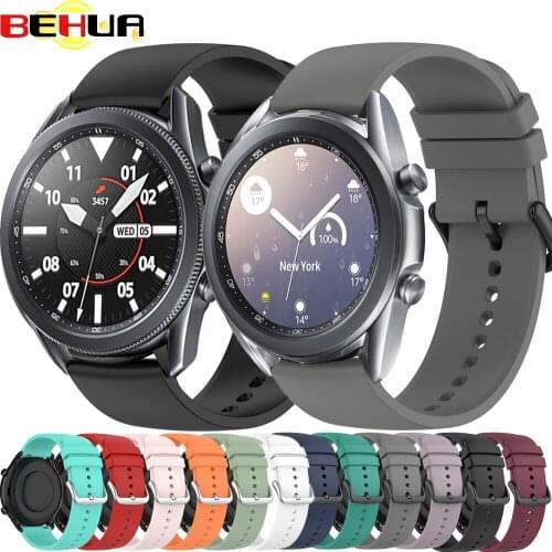 BEHUA 22mm 20MM Strap For Gear S3 S2 Sport Watch Band For Samsung Galaxy watch 3 41mm 45mm 42MM/46MM Correa Wristband Bracelet