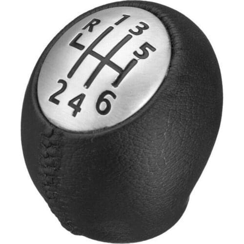 Gear Shift Knob MT PU Leather 6 Speed For Renault Megane Scenic For Vauxhall OE: 328650005R Car Accessories