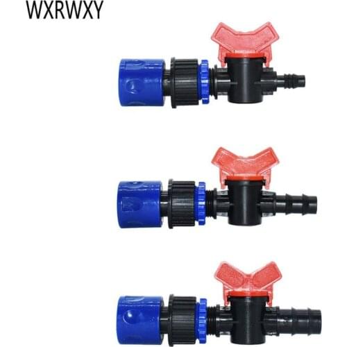 8/11 1/2 3/4 inch Garden hose Irrigation water valve garden tap 16mm 20mm hose connector cranes waterstop valve adapter 1pcs