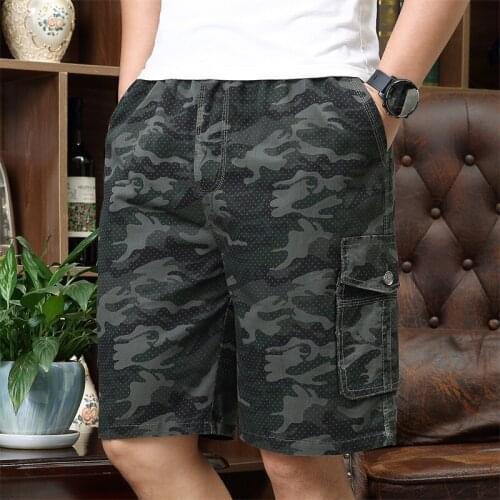 Summer Army Green Cotton Shorts Men Loose Multi-Pocket Shorts Homme Casual Bermuda Trousers 5XL