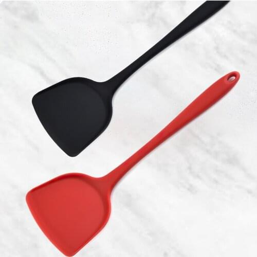 Silicone Spatula European Style Black Red Suitable for Non-stick Pan Cooking Supplies Household Kitchen Supplies Cookware