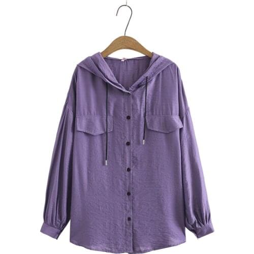 Plus Size 3XL-6XL Womens Hooded Thin Autumn Hoodies Long Sleeve Large Size A-line Outerwear