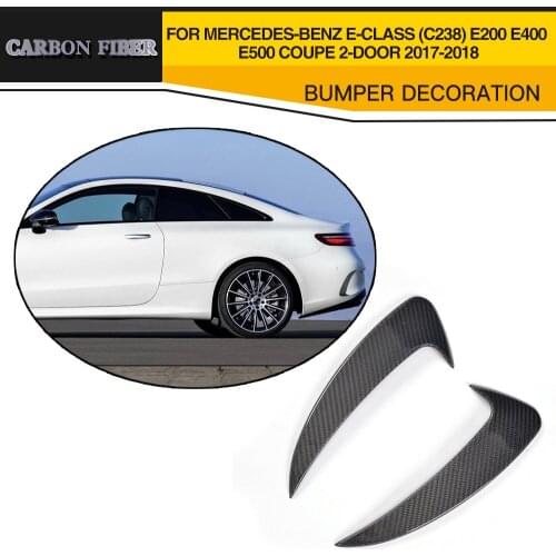 Carbon Fiber Rear Bumper Side decoration Vent Splitters for Mercede Benz E Class C238 E200 E400 E500 Coupe 2 Door 2017 2018