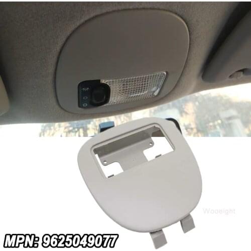 Wooeight 9625049077 Car Interior Front Gray Dome Roof Reading Light Lamp Panel Frame Cover fit for Peugeot 206 207 Citroen C2