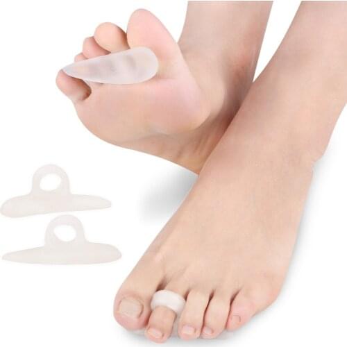 1pair Hallux Valgus Foot Care Straightener Silicone Shoes Toe Corrector Bunion Toes Separator Protector Foot Pain Relief Pads