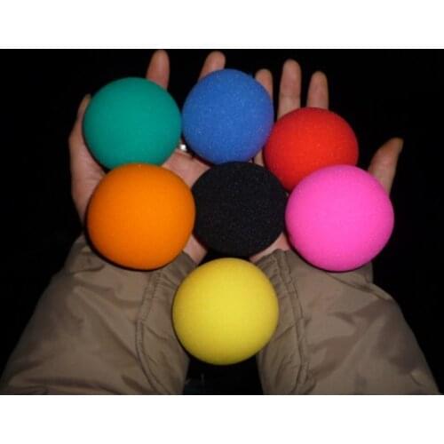 5 PCS 6cm Finger Sponge Ball ( Red Yellow Blue ) Magic Tricks Classical Magician Illusion Comedy Close-Up Stage Card Magic Acces