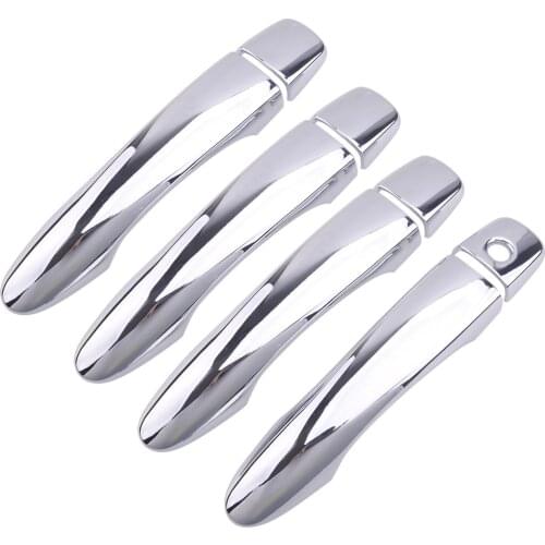 8pcs Silver Door Handle Cover Trim Moulding ABS Fit For Nissan Qashqai J11 Rogue X-Trail 2014 2015 2016 2017