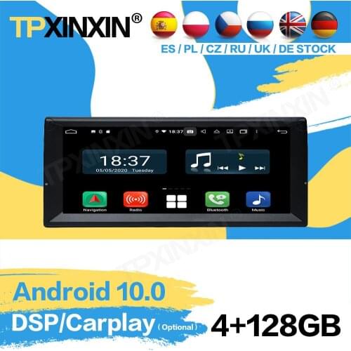 4+128G Carplay 2 Din Car Radio Stereo Receiver Android 10.0 For BMW E39 GPS Navigation Player Video Receiver IPS Head Unit