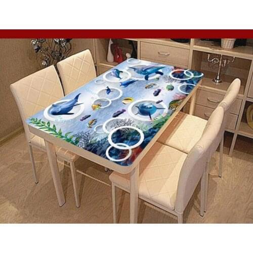 Free shipping 3D lovely Dolphins Computer Desktop Stickers Fashion Creative Stickers Waterproof and Dust Proof Wallpaper Mural