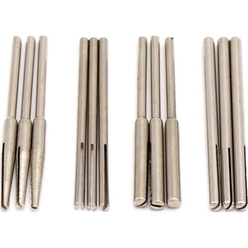 10Pcs Long Abrasive Holder Sandpaper Clamp Split Mandrels for Rotary Grinder Emery Cloth Clamp Rod Connecting Fixed Rod