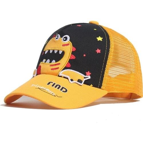 Kids Baseball Cap Cartoon Crocodile Baby Hat Summer Spring Adjustable Cute Embroidery Childrens Sun Hat Boy Girls Snapback Caps