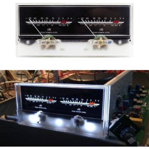 Double pointer VU Meter Stereo Audio Amplifier Board DB Sound Level Indicator Adjustable Backlight With Driver