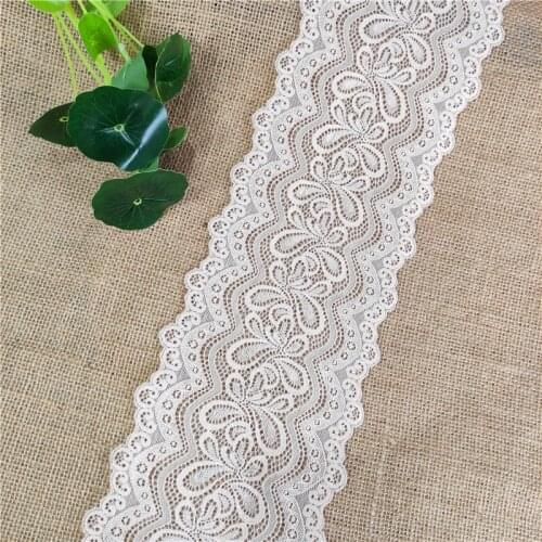 E3610 13 cm wide white elastic lace can be used for skirt hem trousers