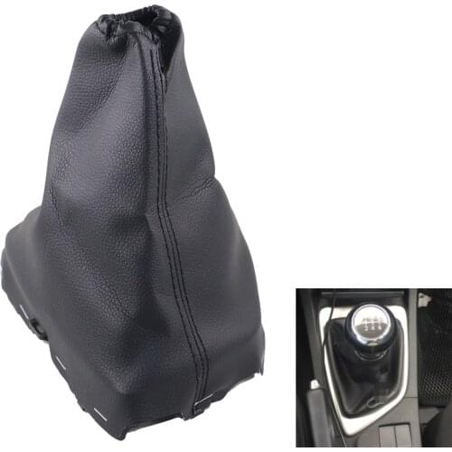 PU Leather Manual Gear Shift Knob Shifter Lever Handle Stick For toyota AURIS E18 2013-2018