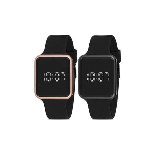 Publishing Unisex Touch Lovers/Couple Wrist watch-Women (Copper), Male (Black)