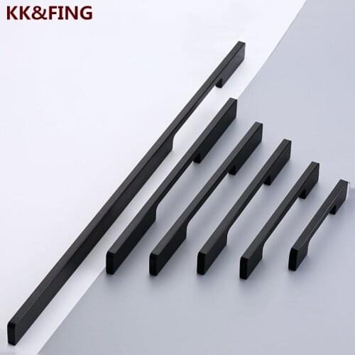 KK&FING Gold Brushed Lengthen Kitchen Cabinet Handles Solid Drawer Knobs Furniture Cupboard Pulls Hardware