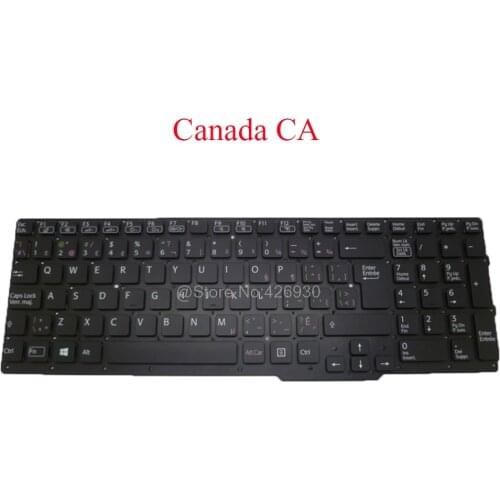 Laptop CA Keyboard For SONY SVS15 SVS15115FDB SVS15117FDB SVS15127CDB SVS151190S SVS151290S 149066111CA 55012FVK2G0-035-G Canada