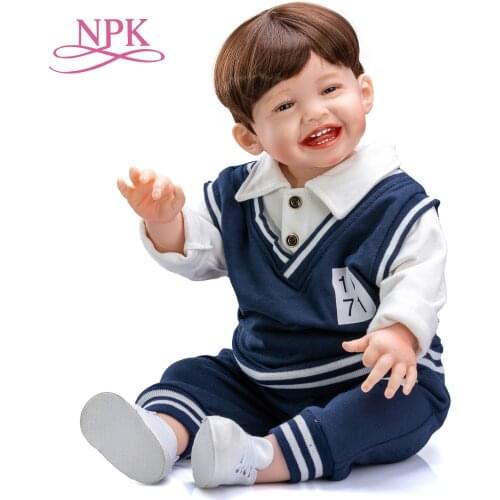 NPK 68CM Art Doll Reborn Toddler Big Boy Baby Doll Handemade Popular Mila Our Happy Baby Boy Doll Collecitble