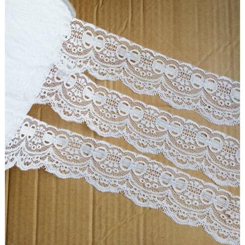Hot 8yards Width 56mm white Embroidered Net Lace Trim fabric Garment ribbon headband wedding gift DIY Accessories GH-65841