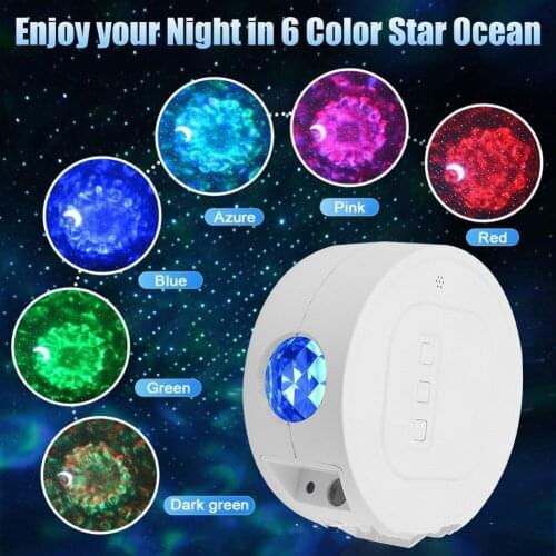 Moon Starry Sky Galaxy Projector Nightlight Child Blueteeth USB Music Player Star Night Light Romantic Projection Lamp Gift