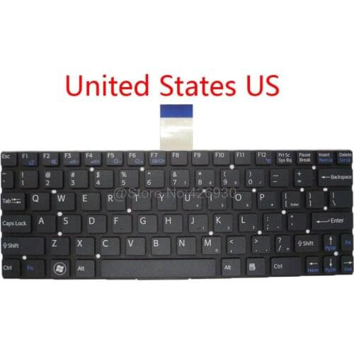 Laptop US Keyboard For SONY For VAIO SVT11 SVT111 SVT111190S HMB8808NWA012A 149033811US English US black new