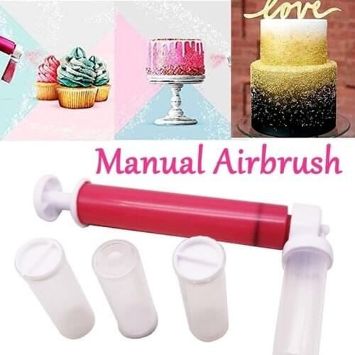 2021 NEW Manual Airbrush For Cake Decorating Coloring Baking Decoration Tools Cake Pastry Dusting Spray Tube Color Duster