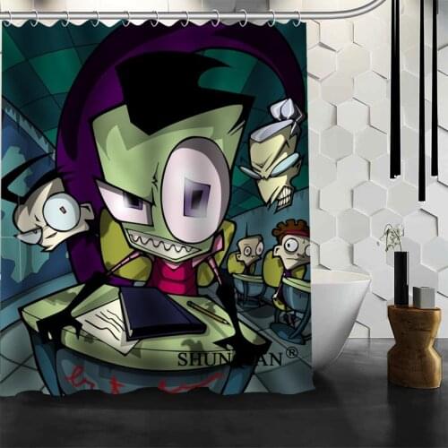 New Arrival Zim Shower Curtain Polyester Fabric Printing Bathroom Curtain Waterproof Bathroom Products With Hook