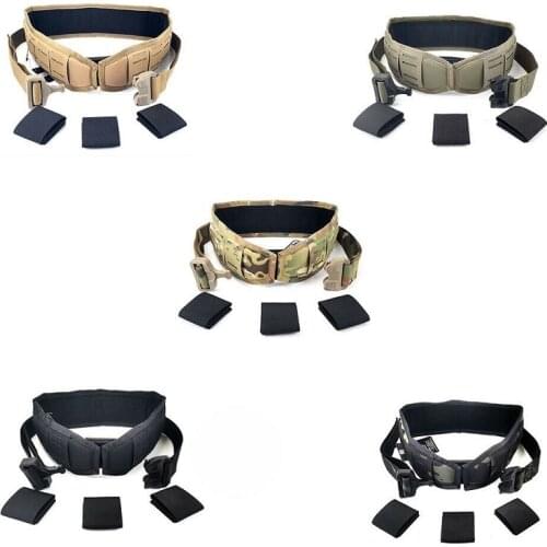 New Hunting Molle Tactical Waist Belt Inner Belt & Outer Belt Military w/3pcs Loop