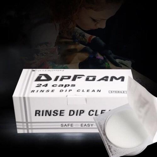 24pcs Disposable Tattoo Needle Cleaning Sponge Dip Foam Tattoo Supplies Accesory Scope of Application Integral Needle