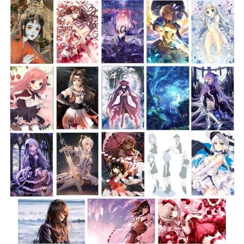 Japan Style Cartoon Beautiful Girls Tin Sign Poster Modern Home Decor Anime Movie Painting Metal Decor Wall Metal Sign Plaque