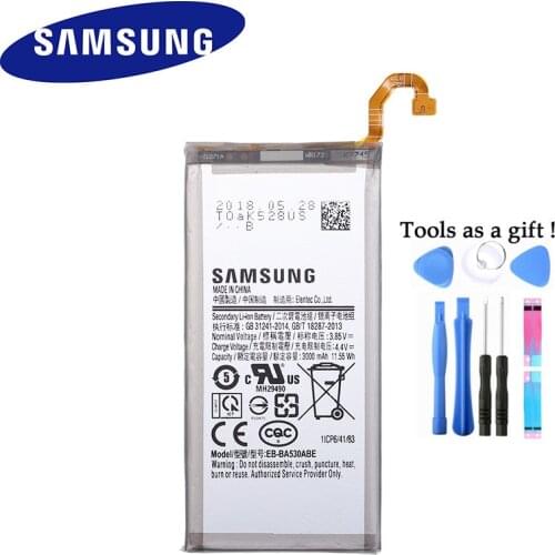 Original Samsung Battery EB-BA530ABE For Samsung Galaxy A8 2018 A530 A530F SM-A530F 3000mAh Replacement Phone Batteria Akku