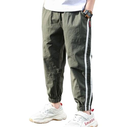 5-14 Years Boy Pants Korean Style Fashion Summer Cotton Sport Pants Anti-mosquito Long Pants Kids Children Leisure Trousers
