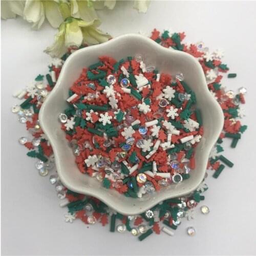 20g Christmas tree Snowflake Mix for Resin DIY Supplies Nails Art Polymer Clear Clay accessories DIY Sequins scrapbook shakes