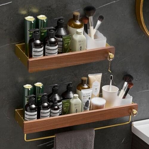 Bathroom Shelf Bath Storage Holder Towel Rack Brush Gold Aluminum Square Bath Shower Shelf Bath Shampoo Holder Bathroom Hardware