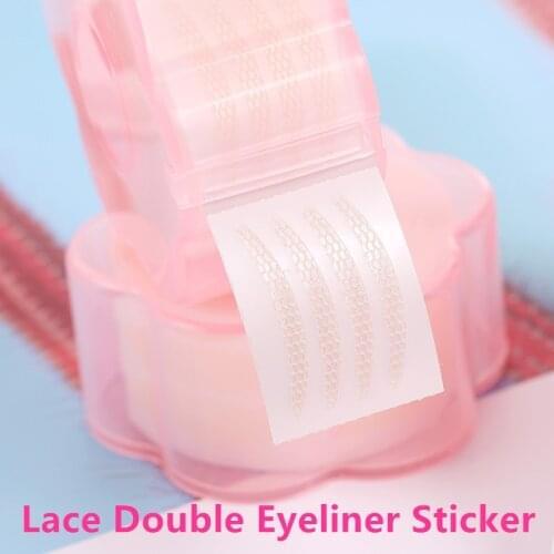 Mesh Lace Double Eyelid Stickers Olive-shaped Natural Invisibility Long-lasting Waterproof Eyelid Shadow Tape Sticker
