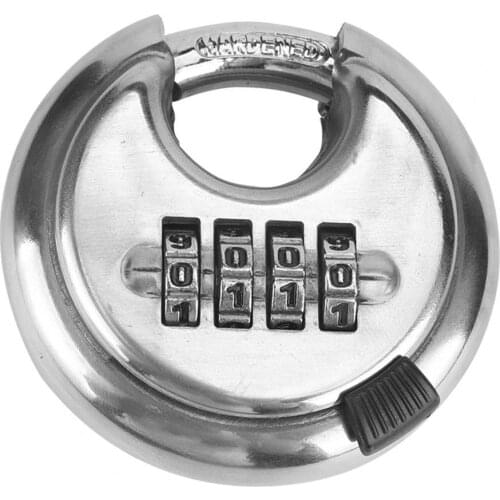 4 Digit Combination Disc Padlock Stainless Steel Weather-proof Disc Lock for Trailer motorcycle accessories quad lock