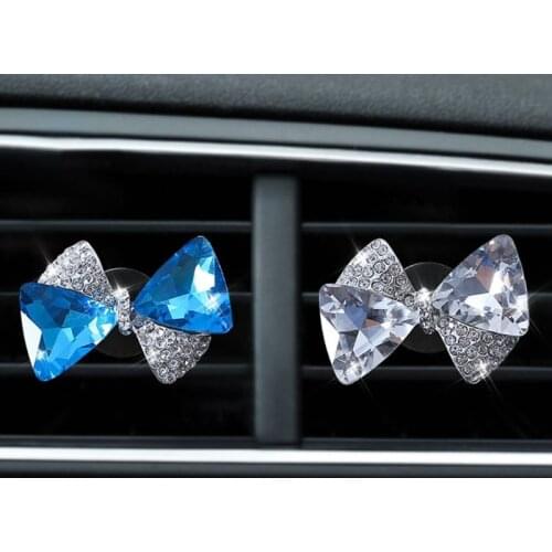 Perfume Clip Car Decor Bowknot Shape Vent Clip Automotive Air Fragrance Diffuser Vehicle Interior Decorations