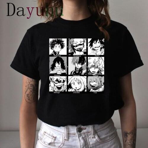 Cartoon Women My Hero Academia T Shirt Tee Funny Himiko Toga Clothing Boku No Hero Academia Harajuku 2021 T-shirt Female Ulzzang