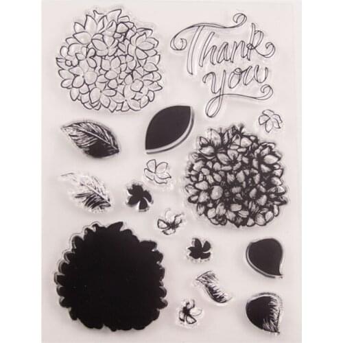 1pc Thank You Transparent Clear Silicone Stamp Seal DIY Scrapbooking Rubber Hand Account Photo Album Diary Decorate Reusable T