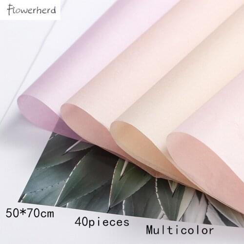 40pack/lot 50x70cm Tissue Paper DIY Craft Paper Clothing Packing Flower Bouquet Wrapping Paper Gift Packaging Scrapbook Paper