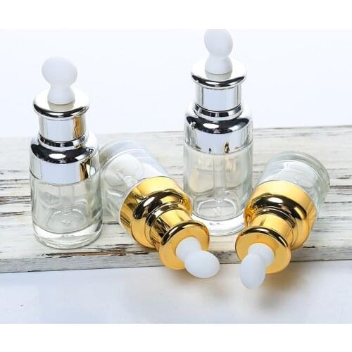 5pcs 20-50ML Glass Aromatherapy Liquid Dropper Bottle essential Oil Perfume Bottles Empty Container Travel Refillable Bottles