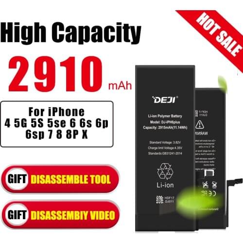 DEJI Battery For iPhone 5se 6 6s 6p 6sp With Free Tools Kit Real Capacity Original Lithium Batteries Replacement 0 Cycle