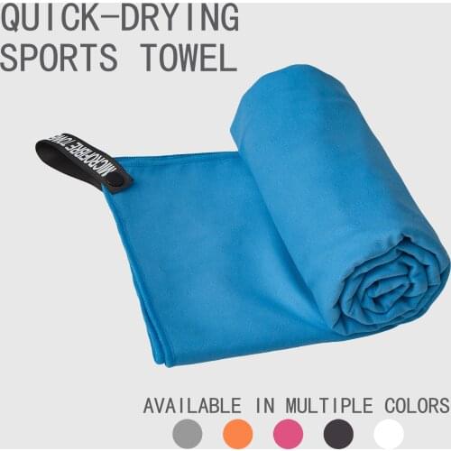 Quick Drying Sports Towel Portable Water Absorbent&Sweat-Absorbent Towel Double-Sided Fleece Swimming Towel Beach Bath Towel