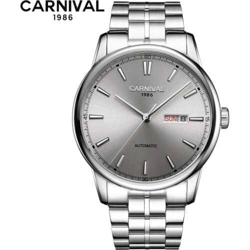 CARNIVAL Brand Luxury Automatic Watch Fashion Waterproof Sapphire Business Mechanical Wristwatch For Men Clock Relogio Masculino